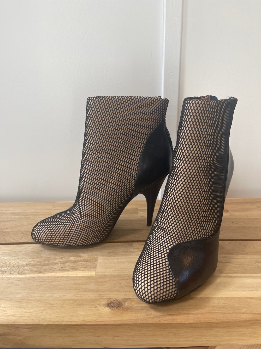 3.1 Phillip Lim Black Mesh & Leather Ankle Booties